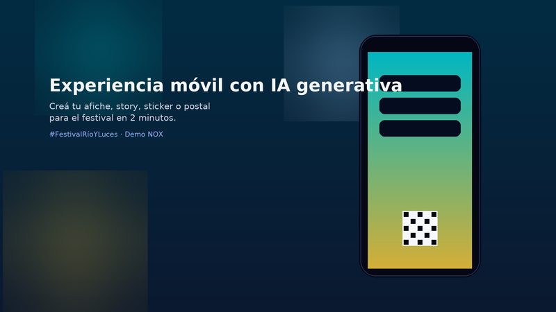 Pantallas móviles con IA generativa y botón de compartir